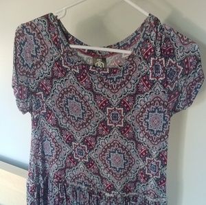 Unicorn pattern relaxed ruffle xs